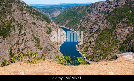 Mirador de los cañones del Sil en la Ribera Sacra. Ourense. Galizien. España Stockfoto