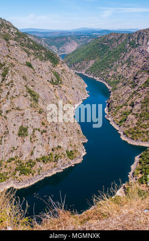 Mirador de los cañones del Sil en la Ribera Sacra. Ourense. Galizien. España Stockfoto