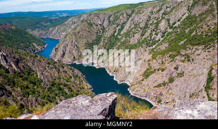 Mirador de los cañones del Sil en la Ribera Sacra. Ourense. Galizien. España Stockfoto