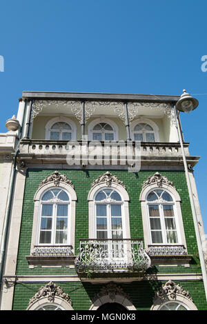 Historischen Zentrum Fassaden mit keramischen Fliesen in Portugal Braga machen der Vergangenheit famylies, wie man dort lebt. Stockfoto