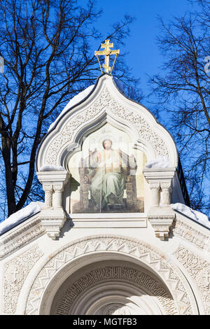 Oben auf das Grab des Fürsten Dmitri Michailowitsch Pozharsky in Kloster unseres Erlösers und St Euthymius in Schladming Stadt im Winter in Wladimir oblast Russland Stockfoto