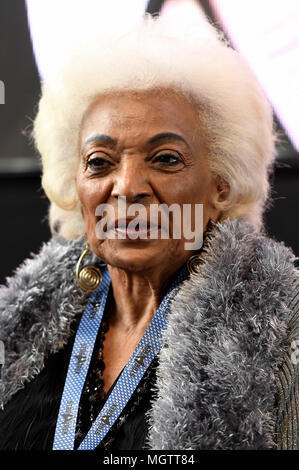 Dortmund, Deutschland. 27 Apr, 2018. Nichelle Nichols am Ziel Star Trek Deutschland Parteitag in der Westfalenhalle. Dortmund, 27.04.2018 | Verwendung der weltweiten Kredit: dpa Picture alliance/Alamy leben Nachrichten Stockfoto