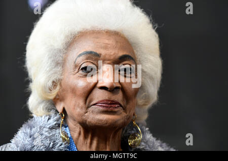 Dortmund, Deutschland. 27 Apr, 2018. Nichelle Nichols am Ziel Star Trek Deutschland Parteitag in der Westfalenhalle. Dortmund, 27.04.2018 | Verwendung der weltweiten Kredit: dpa Picture alliance/Alamy leben Nachrichten Stockfoto