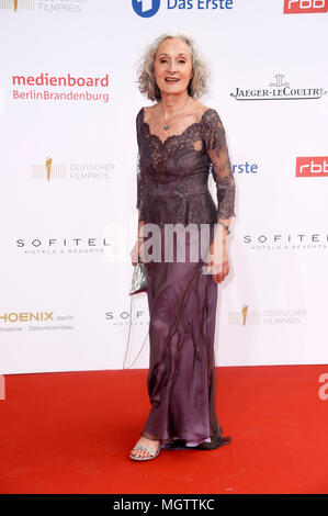 Berlin, Deutschland. 27 Apr, 2018. Berlin, Deutschland. 27 Apr, 2018. Eleonore Weisgerber bei der Verleihung des Deutschen Filmpreis 2018 bei der Messe Berlin. Berlin, 27.04.2018 | Verwendung der weltweiten Kredit: dpa/Alamy Leben Nachrichten Quelle: dpa Picture alliance/Alamy leben Nachrichten Stockfoto
