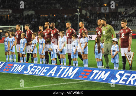 Turin, Italien. 29 Apr, 2018. Torino FC während der Serie ein Fußballspiel zwischen Torino FC und SS Lazio im Stadio Grande Torino am 29 April, 2018 in Turin, Italien. Quelle: FABIO UDINE/Alamy leben Nachrichten Stockfoto