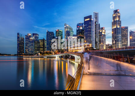 Der Jubilee Bridge, Singapur. Stockfoto