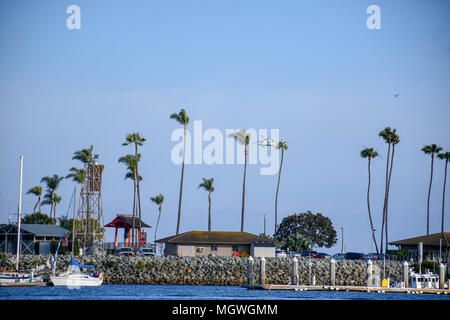 Shelter Island ist ein Stadtteil von Point Loma in San Diego, Kalifornien. Stockfoto