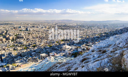 Damaskus (Jasmin), die Hauptstadt und die größte Stadt von Syrien nach Aleppo. Stockfoto