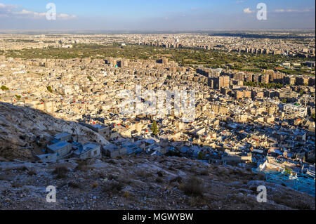 Damaskus (Jasmin), die Hauptstadt und die größte Stadt von Syrien nach Aleppo. Stockfoto