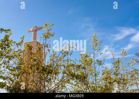 Lissabon almada Statue des Christus. Sommer Frühling Stockfoto