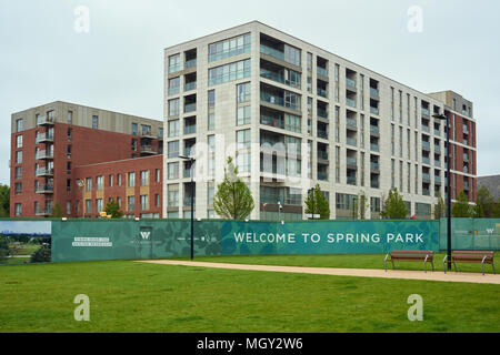Neue Apartments im Frühjahr Park, in der Nähe von Stoke Newington, London UK Stockfoto