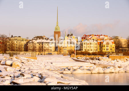 Stadtbild von Eira Stadtteil von Helsinki, Finnland, Europa Stockfoto