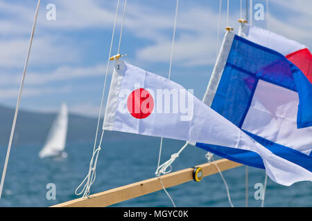 Nautische Flaggen Stockfoto