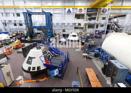 Die Space Shuttle-start für die astronautenausbildung am NASA Johnson Space Center, Houston, Texas, USA Stockfoto