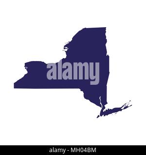 Karte von der US-Bundesstaat New York Stock Vektor