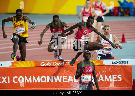 Männer 3000m Hindernis Final-Commonwealth Spiele 2018 Stockfoto