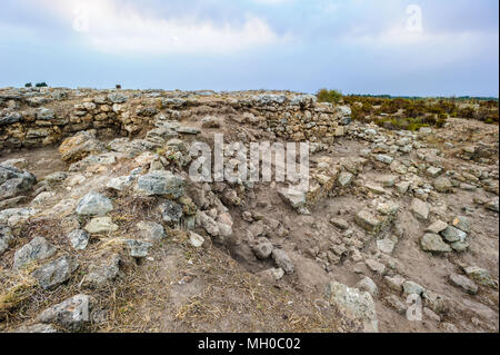 Ausgegrabenen Ruinen des königlichen Palast von Ugarit, Syrien Stockfoto