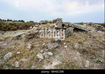 Ausgegrabenen Ruinen in Syrien Stockfoto