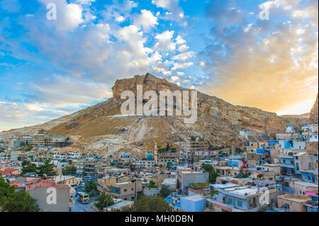 Ma'loula oder Maaloula, einem kleinen christlichen Ort in der Rif Dimashq Governatorats in Syrien. Stockfoto