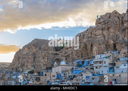 Ma'loula oder Maaloula, einem kleinen christlichen Ort in der Rif Dimashq Governatorats in Syrien. Stockfoto