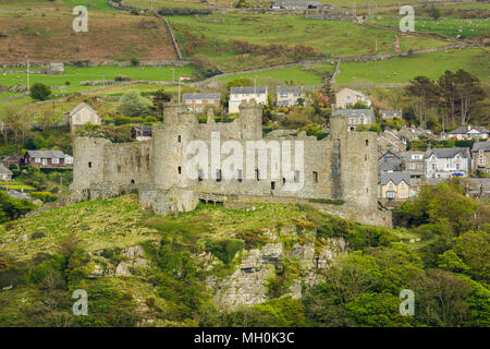 Harlech Castle gebaut im Jahre 1289 von Edward der Erste von England nach seinem Einmarsch in Wales Stockfoto