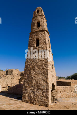 Omar Ibn al-Khattab Moschee Minarett, Provinz Al-Jawf, dumat Al-Jandal, Saudi-Arabien Stockfoto