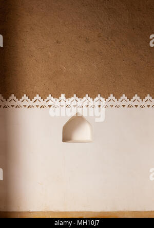 Al Masmak Fort Wanddekoration, Riad, Riyadh, Saudi Arabien Stockfoto