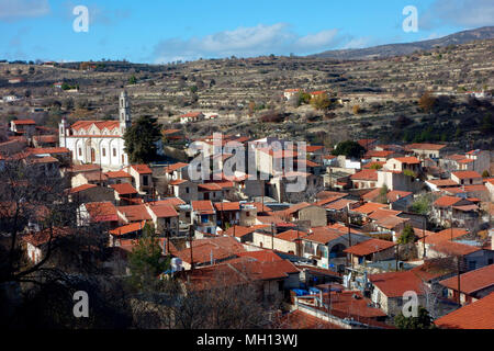 Traditionelle Dorf Lofou, Troodos-gebirge, Zypern Stockfoto