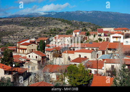 Traditionelle Dorf Lofou, Troodos-gebirge, Zypern Stockfoto