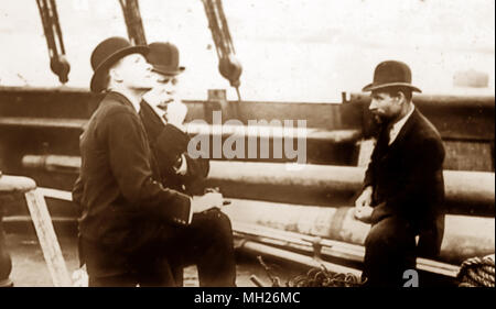 Leutnant Campbell (Handschuhe, Kapitän Scott's zweite, an Bord der Terra Nova Stockfoto