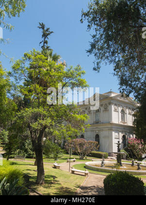 Imposante Sitz von Santiago des Nationalen Kongresses von Chile, im Zentrum von Santiago de Chile, die Hauptstadt und die grösste Stadt in Chile. Stockfoto