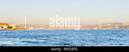 Bosporus Brücke, eine Brücke, die verbindet Europa und Asien, Istanbul, Türkei Stockfoto