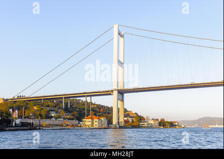 Bosporus Brücke, eine Brücke, die verbindet Europa und Asien, Istanbul, Türkei Stockfoto
