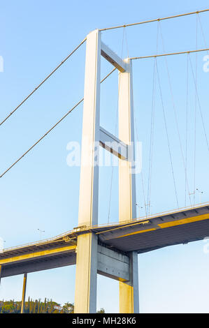 Bosporus Brücke, eine Brücke, die verbindet Europa und Asien, Istanbul, Türkei Stockfoto