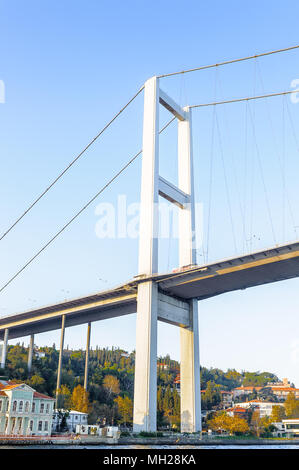 Bosporus Brücke, eine Brücke, die verbindet Europa und Asien, Istanbul, Türkei Stockfoto