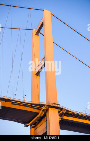 Bosporus Brücke, eine Brücke, die verbindet Europa und Asien, Istanbul, Türkei Stockfoto