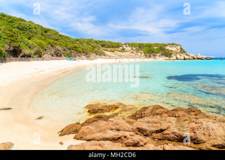 Grande Sperone Strand auf der schönen Insel Korsika, Frankreich Stockfoto