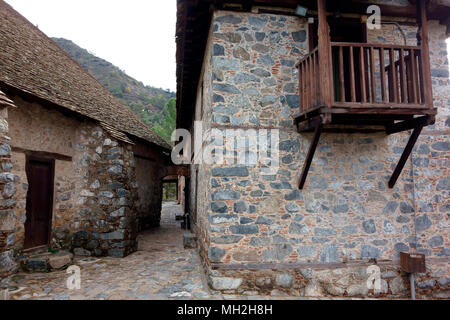 Byzantinische Kirchen in Agios Ioannis Lambadistis Kloster (UNESCO-Weltkulturerbe), Kalopanayiotis Dorf, Troodos-gebirge, Zypern Stockfoto