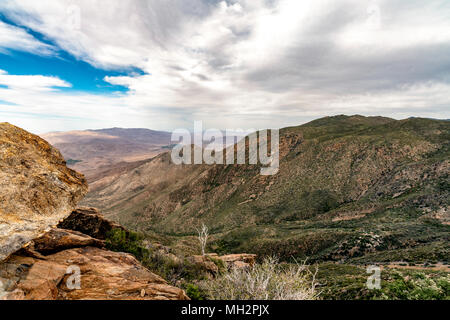 DESERT VIEW VON MT SAN JACINTO, CA VON MT LAGUNA Stockfoto