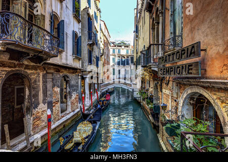 Ein Kanal im Stadtteil San Marco von Venedig, Italien Stockfoto