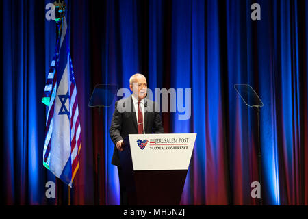 New York, NY - 29. April 2018: Major General Yoav Gallant israelischen Minister für Bau- und Wohnungswesen beim 7. jährlichen Konferenz der Jerusalem Post im Marriott Marquis Hotel Credit: Lev radin/Alamy leben Nachrichten Stockfoto