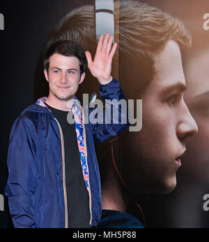 Dylan Minnette, 23. April 2018: Schauspieler Dylan Minnette besucht eine siebungen Ereignis für '13 Gründe, Warum' an der Toho Kinos Nihonbashi in Tokio, Japan, am 23. April 2018. Stockfoto