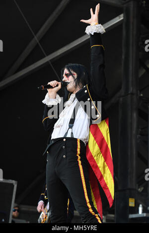 Sunrise, FL, USA. 29 Apr, 2018. Johannes Eckerstrom von Avatar, der während Fort Rock bei Markham Park am 29. April in Sunrise, Florida 2018. Quelle: MPI04/Medien Punch/Alamy leben Nachrichten Stockfoto