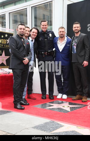 Hollywood, Ca. 30 Apr, 2018. NSYNC wird geehrt mit einem Stern auf dem Hollywood Walk of Fame in Hollywood, Kalifornien am 30. APRIL 2018. Credit: Faye Sadou/Medien Punch/Alamy leben Nachrichten Stockfoto