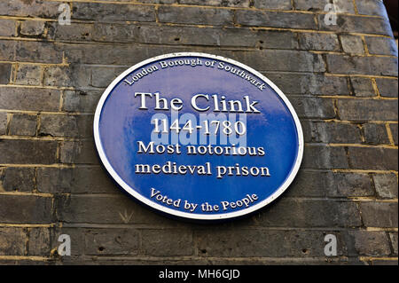 Die Zahlungssumme, einem blauen Gedenktafel, London, England, Großbritannien Stockfoto
