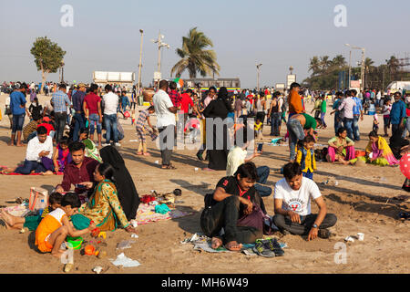 Juhu Beach am Tag der Republik, Mumbai, Indien Stockfoto