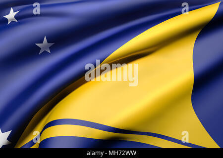 3D-Rendering von Tokelau flag waving Stockfoto