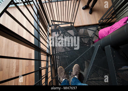 Wendeltreppe in subjektive Stockfoto