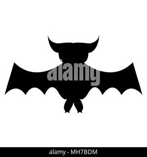 Cartoon bat auf weißem Hintergrund Stock Vektor