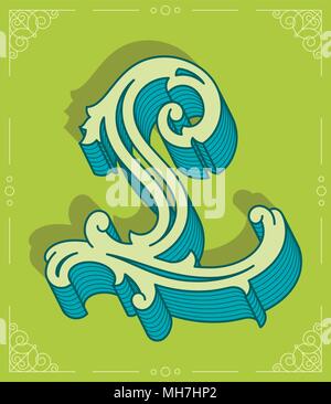 Es ist ein farbiges Vector Illustration der Großbuchstabe L Stock Vektor